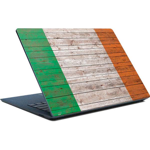 Ireland Flag Dark Wood Surface Laptop Skin